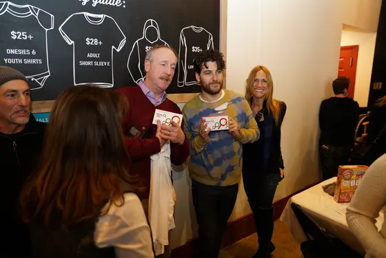 Michael Rapaport and Adam Pally with Pinnertest